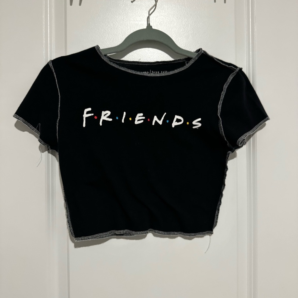 Love Tribe 'Friends' Cropped Graphic Tee